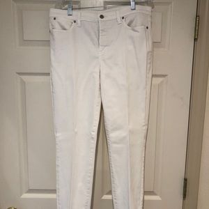 Talbots Flawless Slim Ankle White Pants